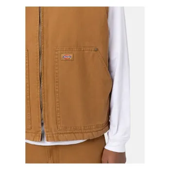 cafe 4 racer - Vesta Dickies Duck Canvas stone washed brown duck - DICKIES Vesty 
