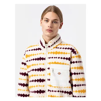 cafe 4 racer - Dickies Falkville Fleece bunda ecru - DICKIES Bundy 