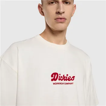 cafe 4 racer - Dickies Lewistown Embro tričko egret - DICKIES Tričká 