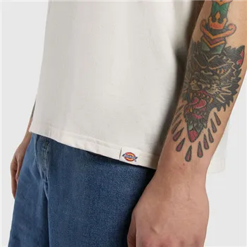 cafe 4 racer - Dickies Lewistown Embro tričko egret - DICKIES Tričká 