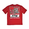 cafe 4 racer - Down-n-Out Gettin Fried t-shirt red - Down-n-Out T-Shirts 