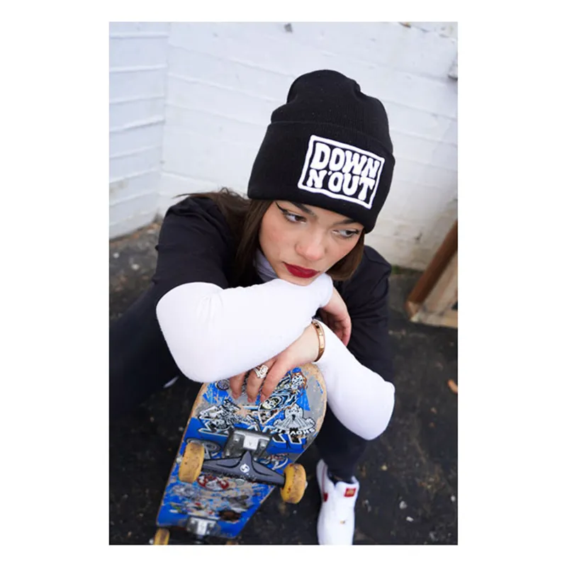 cafe 4 racer - Down-n-Out Psyche Logo beanie black - Down-n-Out Beanies 
