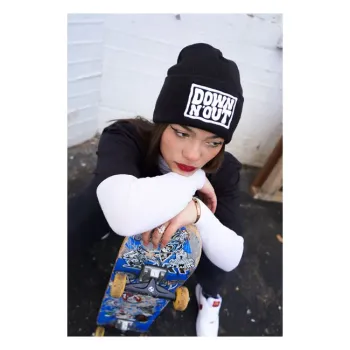 cafe 4 racer - Down-n-Out Psyche Logo beanie black - Down-n-Out Beanies 