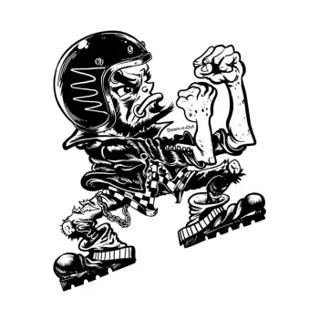 cafe 4 racer - Smrtiaca hrozba Moje meno je nálepka - LETHAL THREAT Nálepky 