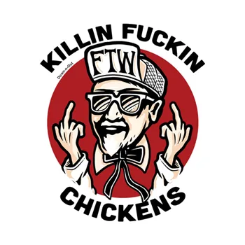 cafe 4 racer - Down-n-Out Gettin Fried sticker - Down-n-Out Stickers 