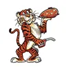 cafe 4 racer - Down-n-Out Tiger in your tank sticker - Down-n-Out Stickers 