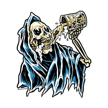 cafe 4 racer - Nálepka Down-n-Out Beer reaper - Down-n-Out Nálepky 