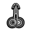 cafe 4 racer - Down-n-Out Weels in Handlebars sticker - Down-n-Out Stickers 