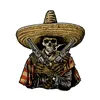 cafe 4 racer - Down-n-Out Bandido Skull sticker - Down-n-Out Stickers 