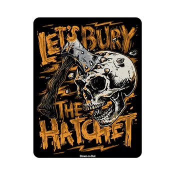 cafe 4 racer - Down-n-Out Bury the Hatchet sticker - Down-n-Out Stickers 