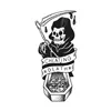 cafe 4 racer - Down-n-Out Cheating Death reaper sticker - Down-n-Out Stickers 