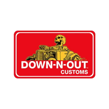 cafe 4 racer - Down-n-Out Rat Rod sticker - Down-n-Out Stickers 