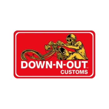 cafe 4 racer - Down-n-Out Chopper sticker - Down-n-Out Stickers 