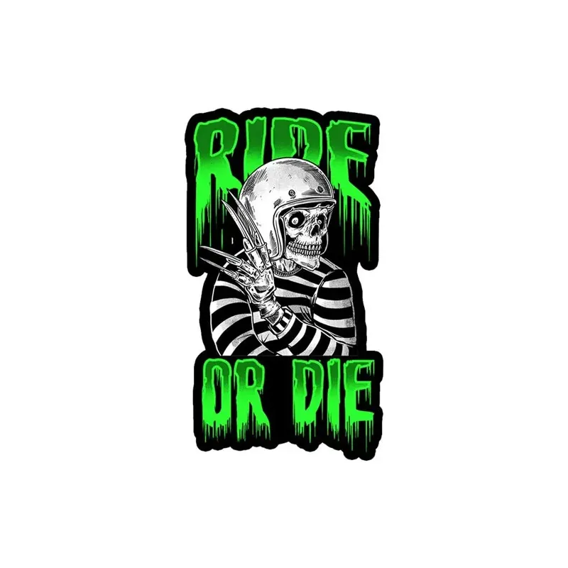 cafe 4 racer - Nálepka Down-n-Out Ride or Die - Down-n-Out Nálepky 