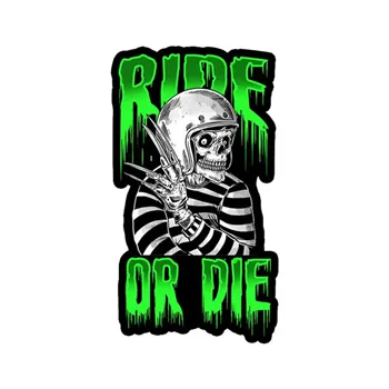 cafe 4 racer - Down-n-Out Ride or Die sticker - Down-n-Out Stickers 