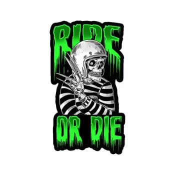 cafe 4 racer - Down-n-Out Ride or Die sticker - Down-n-Out Stickers 