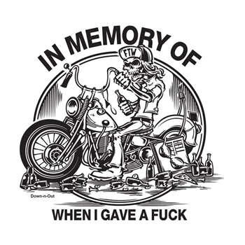 cafe 4 racer - Samolepka Down-n-Out In Memory - Down-n-Out Nálepky 