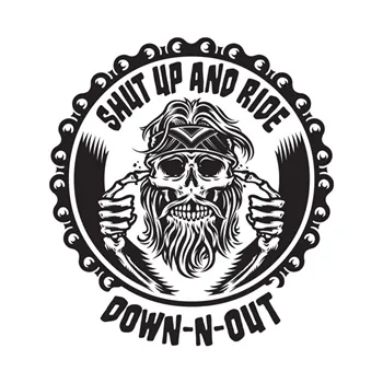 cafe 4 racer - Down-n-Out Shut up and ride sticker - Down-n-Out Stickers 