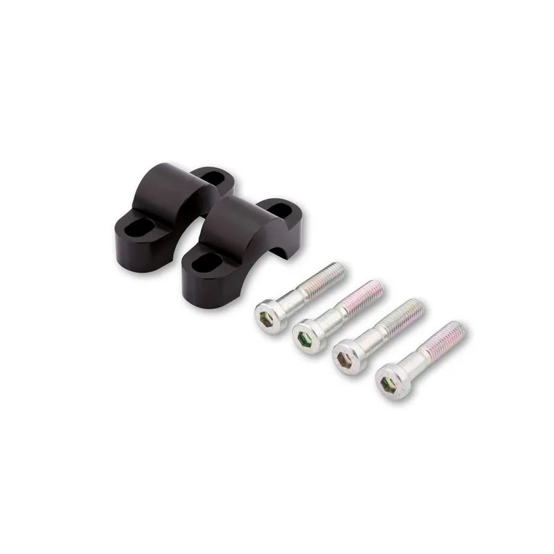 cafe 4 racer - HIGHSIDER pro handlebar riser 15mm, black for Ø28.6mm handlebars - Highsider Clamp Kit & Risers 4054783728367