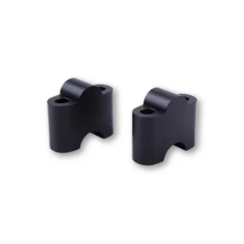 cafe 4 racer - Handlebar Mount "Big Bone" ALU/black 150mm with Internal Cable Routing 22 mm Screw Connection - HS MOTO Germany Clamp Kit & Risers 4251352676443