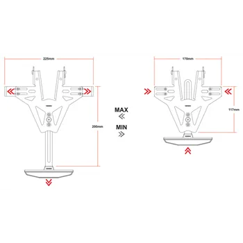 cafe 4 racer - HIGHSIDER AKRON-RS for Triumph Speed Triple S /R /RS 16-, without license plate light - Highsider License plate holders 4054783615230