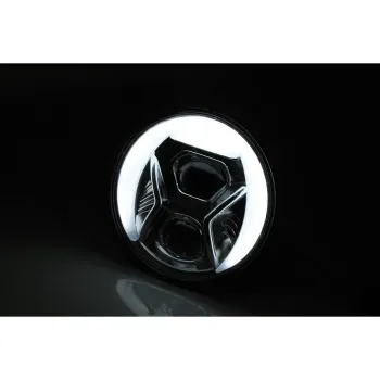 cafe 4 racer - HIGHSIDER 7 inch LED main headlamp insert TYPE 8 chrome - Highsider LED Headlight & inserts 4054783392193