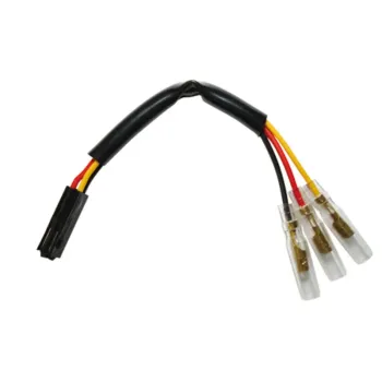 cafe 4 racer - Adapter Cable "Taillight" BAY15D Socket 3 Cables with Japan Round Connector Female Ø 3.5mm - HS MOTO Germany Adapter cable 4251352607546