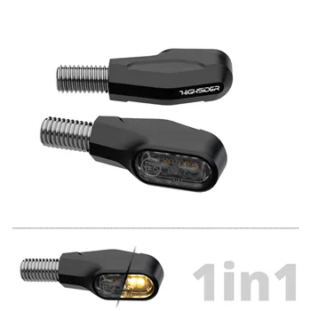 cafe 4 racer - LED indikátory HIGHSIDER VENTURA-X, tónovaná skla - Highsider Standardní ukazatele směru 4054783727445