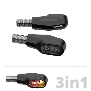 cafe 4 racer - LED indikátory HIGHSIDER VENTURA-X, tónovaná skla - Highsider Standardní ukazatele směru 4054783727445