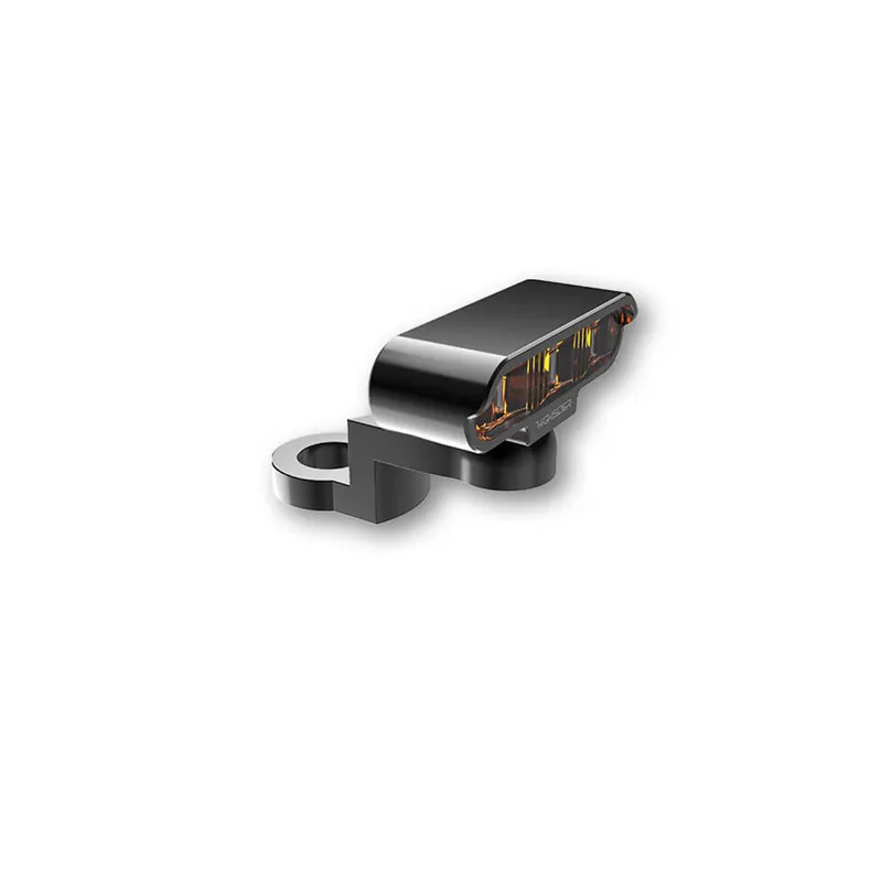 cafe 4 racer - HIGHSIDER LED indicators with CNC mirror attachment TYPE 2, black - Highsider Special indicators 4054783314621
