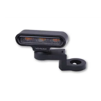 cafe 4 racer - HIGHSIDER LED indicators with CNC mirror attachment TYPE 2, black - Highsider Special indicators 4054783314621