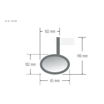 cafe 4 racer - HIGHSIDER CONERO koncové zrkadlo na riadidlá s LED smerovkami - Highsider Spätné zrkadlá so smerovkami alebo pozičným svetlom 4054783263684