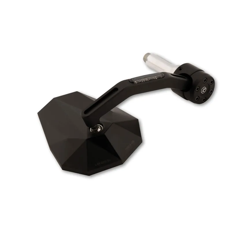 cafe 4 racer - HIGHSIDER STEALTH-X7 handlebar end mirror with LED indicators - Highsider Mirros with signal turns or position light 4054783392087