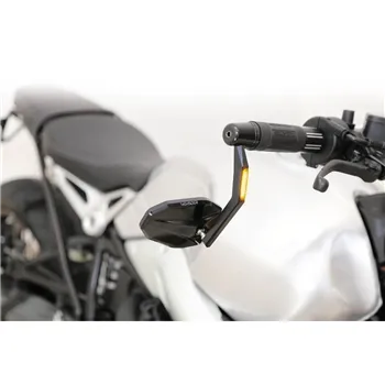 cafe 4 racer - HIGHSIDER Handlebar end mirror VICTORY EVO with LED indicator - Highsider Mirros with signal turns or position light 4054783197804