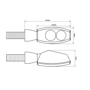 cafe 4 racer - HIGHSIDER LED indicator/position light LITTLE BRONX - Highsider Standard indicators 4054783560707