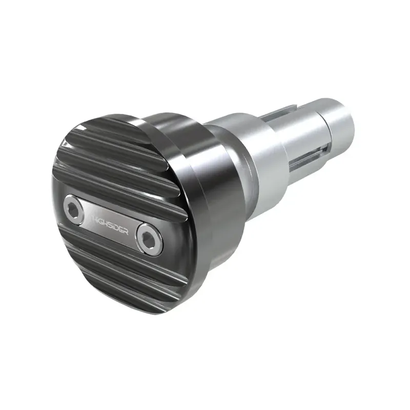 cafe 4 racer - HIGHSIDER WAVE handlebar weights Silver - Highsider Bar Ends 4054783316892