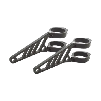cafe 4 racer - CNC Lamp Holder Set Black Short Ø: 49mm 4 Clamps and 2 Holders - Daytona Headlights  brackets & holders   4251352631633