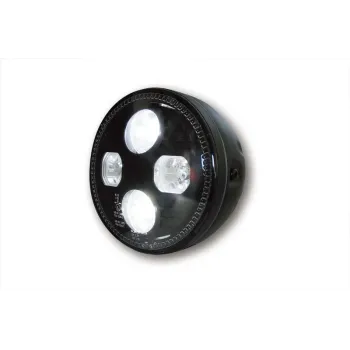 cafe 4 racer - LSL Scrambler Head Light, black/chrome - LSL Headlights side mount 4251342922918