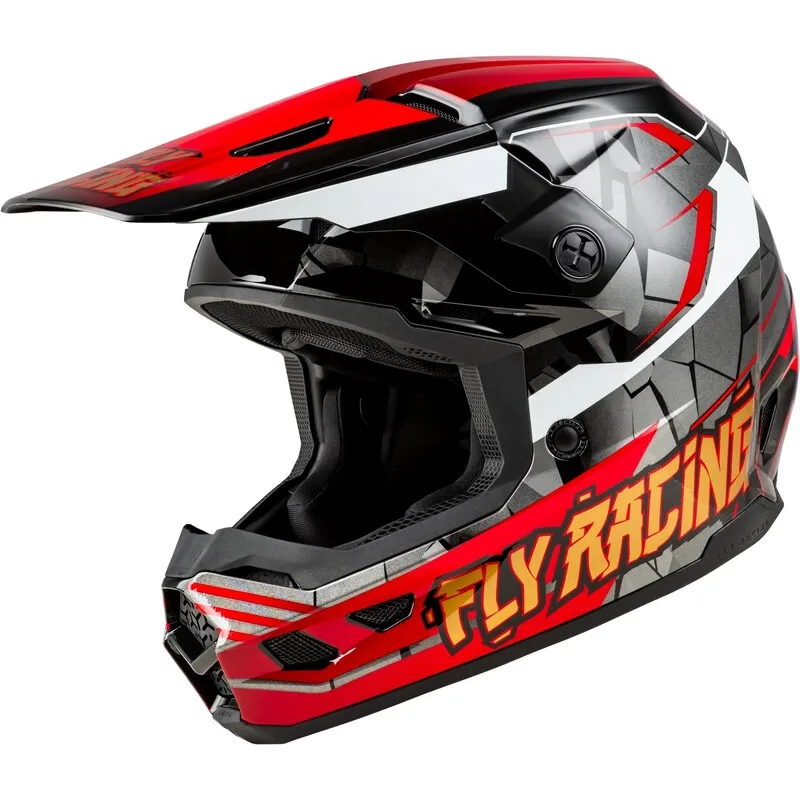 cafe 4 racer - FLY HELMA KINETIC SCORH´25 YTH, MODRÁ, ŽLTÁ - FLY RACING Helmets 191361435591