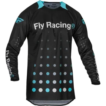 cafe 4 racer - FLY JERSEY KINETIC PRODIGY YTH, BLK, YL - FLY RACING Jersey 191361413858