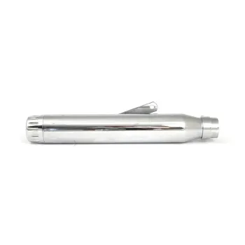 cafe 4 racer - Rage universal muffler 17" long chrome with chrome end cap - Highway Hawk Mufflers 