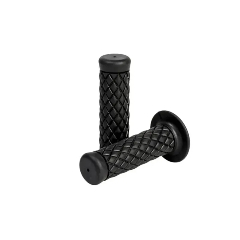 cafe 4 racer - HIGHWAY HAWK Handgrips, Cafe style, Black, 22mm - Highway Hawk 22mm &  7/8 inch 4054783411436