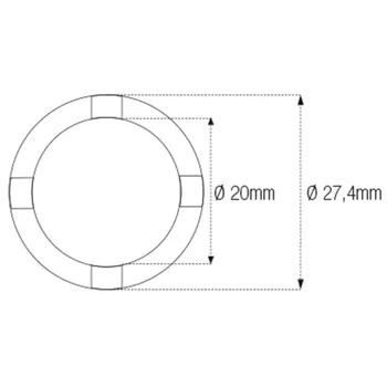 cafe 4 racer - JMP NUT SOCKET ØINT 20MM ØEXT 27,4MM - JMP Tools 4043981107906