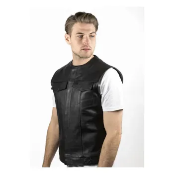 cafe 4 racer - John Doe MC Outlaw kožená vesta čierna - JOHN DOE Vesty 