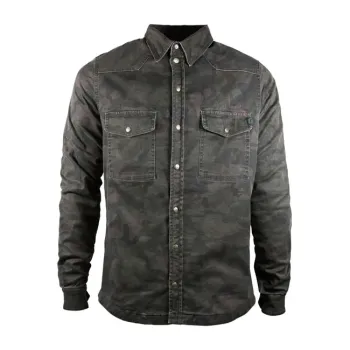 cafe 4 racer - Lumberjack flannel shirt checkered orange/black - Army Surplus Shirts 