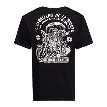 cafe 4 racer - Tričko King Kerosin El Caballero čierne - KING KEROSIN Trička 