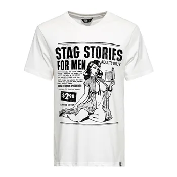 cafe 4 racer - King Kerosin Stag Stories T-shirt off white - KING KEROSIN T-Shirts 