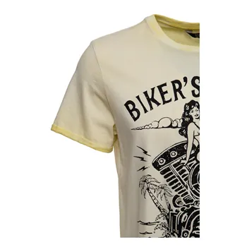 cafe 4 racer - Tričko King Kerosin Bikers Island limetkové - KING KEROSIN Trička 