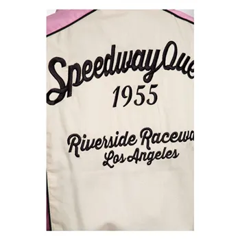 cafe 4 racer - Queen Kerosin Speedway Queens jacket old pink/white - KING KEROSIN Jackets 