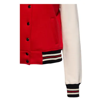 cafe 4 racer - Queen Kerosin Motor Queen college sweat jacket red/white - KING KEROSIN Jackets 